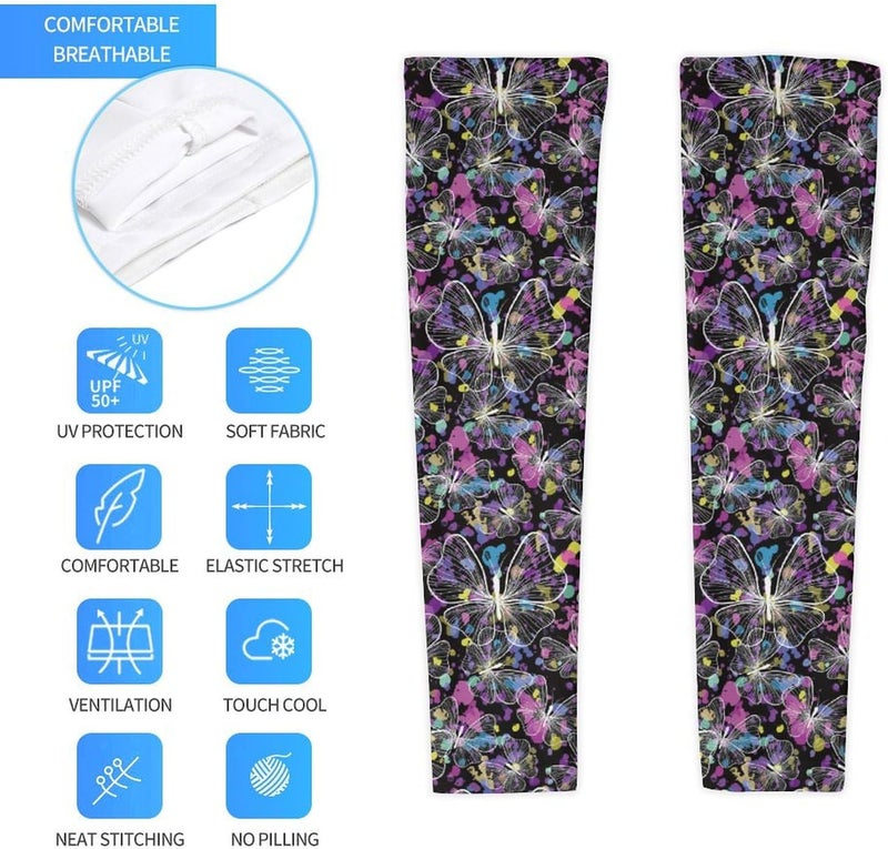 QiErDesign Marble Sports Compression Arm Sleeves for Men & Women - Youth Arm Sleeve Baseball Volleyball Sleeves & Basketball Sleeve - Image 4